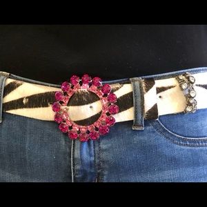 🦓 HAIR ON ZEBRA PRINT BELT 🦓